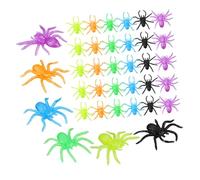 TOYANDONA 48 Pcs Halloween Stretchy Spiders Colors Soft Tpr Realistic Prank for Party Decorations Classroom Prizes Goodie Bags Fun Interactive Halloween Favors