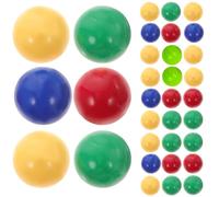 TOYANDONA 48pcs 25mm Solid Color Marbles Balls Set for Classroom Teaching Supplies, Plastic Game Replacement Balls in Yellow, Red, Blue, Green for Boys and Outdoor Play
