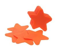 TOYANDONA 48pcs 4-inch Orange Star Floor Circle Labels Removable Carpet Spot Markers for Classroom Rugs Preschool Activity Positioning Stickers Reusable Floor Dot Markers