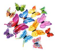 TOYANDONA 48pcs Pvc Magnetic Butterflies Decor Sticker Refrigerator Magnets Butterflies Home Decorations Random Color