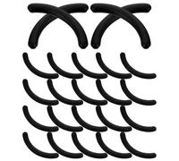 TOYANDONA 48Pcs Universal Eyelash Curler Replacement Pads Silicone Rubber Eyelash Curler Spare Pads Black Set with Organizer Box for Curling