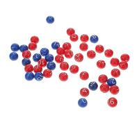 TOYANDONA 49pcs Multi Color Plastic Raffle Balls for Adult Party Games Bingo Number Balls with Clear Engraved Digits for Raffle Draws and Group Fun