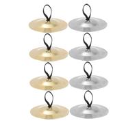 TOYANDONA 4pair Mini Drum Cymbals Hand Cymbals for Belly Dance Performance Portable Percussion Instrument Finger Musical Accessories