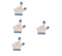 TOYANDONA 4pairs Teething Gloves Nylon Half-Finger Mittens for Newborns Prevent Finger Sucking and Scratches Breathable Design for Comfort Wrist for for Boys and Girls