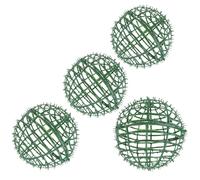 TOYANDONA 4Pcs 25Cm Artificial Grass Ball Frame Plastic Cage Flower Ball Support Rack for DIY Floral Arrangements Home Garden Decoration