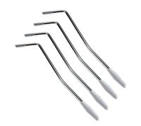 TOYANDONA 4pcs 5mm/6mm Electric Guitar Tremolo Arm Whammy Bar White Handle Compatible Single Shake Vibrato Crank Lever for Electric Guitar