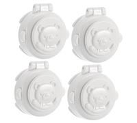TOYANDONA 4pcs Abs Button Protective Covers for Washing Machine and Computer, Safety Protection Lock Cartoon Lovely Shape, Sticks Firmly to Prevent Child Accidents