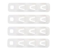 TOYANDONA 4Pcs Abs Plastic Hanger Connector Hooks Multifunctional Closet Parts Space-saving Clothes Organizer for Home Wardrobe Storage and Travel Use