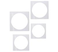 TOYANDONA 4pcs Acrylic Cake Mould Set and Square Shapes for Easy Cake Layering and Cleaning for Making Desserts and Decorating at Home