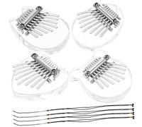 TOYANDONA 4pcs Acrylic Mini Kalimba for Boys and Girls Note Music Instrument Portable Thumb Piano Jooleer Kalimba Music Toys