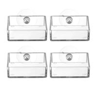 TOYANDONA 4pcs Acrylic Shrimp Feeder Bowls for Aquarium Fish Tanks with Suction Cups, Adjustable Height Feeding Tray, Easy to Clean, for Aquarium Feeding