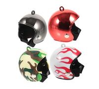 TOYANDONA 4pcs Adjustable Chicken Helmet for Pet Birds Protective Mini Doll Helmets with Rain Shield Funny Safety Headgear for Poultry Cute Bird Costume Accessories