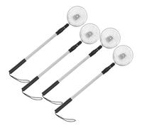 TOYANDONA 4pcs Adjustable Ice Fishing Scoop with Retractable Extendable Handles, Stainless Steel and Aluminum Alloy Construction, Rounded Net Edge for Egg Collection and Nest Boxes, Reduces