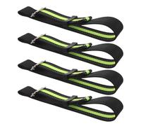TOYANDONA 4Pcs Adjustable Ski Binding Brake Straps Black Retainer Bands for Ski Snowboard Boot Carriers Outdoor Winter Sports Accessories for Mounting and Tuning