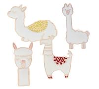 TOYANDONA 4pcs Alpaca Brooch Pin Cute Animal Badge Vintage Style Decorative Scarf Buckle Pins for Women Men Accessories