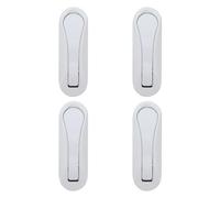 TOYANDONA 4pcs Aluminum Alloy Foldable Hidden Wall Hooks for Coats Bags Towels Keys, Space-Saving Heavy Duty Folding Hooks for Bathroom Entryway, White