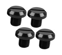 TOYANDONA 4pcs Aluminum Alloy Motorcycle Mirror Hole Plugs Threaded Screw Caps Blanking Covers for Rearview Mirror Modification DIY Accessories Black