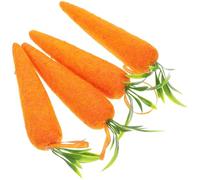 TOYANDONA 4pcs Artificial Carrots Easter Tree Ornaments Carrot Hanging Pendant Decor 5.70x1.18x1.18in Foam Plastic Lightweight Educational Tools Easter Parties Decoration