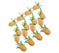 TOYANDONA 4pcs Artificial Potato String Decor Lifelike Simulation Foam Food Pendant for Home Kitchen Restaurant Patio Rustic Farmhouse Style