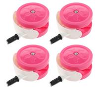 TOYANDONA 4pcs Baby Stroller Wheel Casters Replacement with Universal Rotation and Easy Detachment, Sturdy Pp Material Wheels for Outdoor and Nighttime Use on Baby Strollers and Walkers