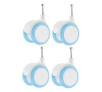 TOYANDONA 4pcs Baby Walker Replacement Wheels Universal Fit for Infant Walkers Smooth Rolling Plastic Rubber Wheels Easy Assembly Sky-blue