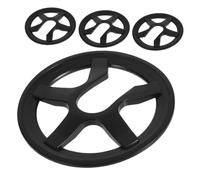 TOYANDONA 4pcs Bike Chainring Guard with Screws Bicycle Chainwheel Protector Rock-resistant Plastic Cover for Mountain and Urban Bikes Easy to Install and Maintain Black
