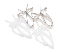 TOYANDONA 4pcs Bird Cage Clamp Parrot Vegetable Clips Metal Fruit Holder Prevent Food Trampled Plastic Feeding Accessories for Bird Cage