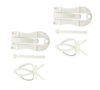 TOYANDONA 4pcs Birdcage Clamp White Vegetable and Cuttlebone Holder Clips for Birds Small Animal Feeding Accessories Practical Lightweight Design
