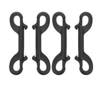 TOYANDONA 4Pcs Black Double Ended Metal Snap Hooks for Dog Leash, Heavy Duty Trigger Snap Clasps, Leash Clip Replacement for Home Pet Accessories and Outdoor Walking