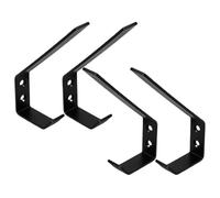 TOYANDONA 4pcs Black Stainless Steel Wall Mounted Coat Hooks for Organization and Space Saving, Heavy Duty Structure with Minimalist Modern Design, Suitable for Garage and Closet Use