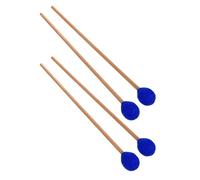 TOYANDONA 4pcs Blue Yarn Marimba Mallets with Wood Handles for Intermediate Musicians, Enhanced Sound Quality and Improved Playing Stability, for Ensemble Rehearsals and Practice