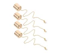 TOYANDONA 4pcs Brass Torch Head Snuffer Caps with Chain Tiki Torch Extinguisher for Oil Lamps and Candles Stylish Flame Putting Out Tool with Spraypainted Finish Versatile Candle Accessory