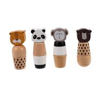 TOYANDONA 4pcs Building Montessori Animal Stacking Blocks with Screws for Fine Motor Skills Development Sensory Learning Interactive Construction Play Safe Smooth Materials