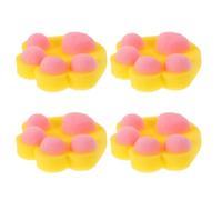 TOYANDONA 4pcs Cartoon Bath Sponges Set - Soft Cat Claw Shape Exfoliating Sponge for Newborns and, Gentle Bath Scrubber for Shower and Bathing
