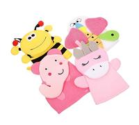 TOYANDONA 4pcs Cartoon Bathing Gloves Adorable Animals Exfoliating Gloves Boys and Girls Bath Supplies for Shower Random Style