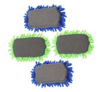 TOYANDONA 4Pcs Chenille Whiteboard Dry Erasers Washable Classroom Board Cleaner Dust-reducing Soft Sponge for Office Home Use Blue Green