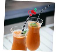 TOYANDONA 4pcs Cherry Straw Tip Covers for Tumblers Silicone Straw Accessories with Vibrant Fruit Design Reusable Drinking Caps for Outdoor Water Bottles