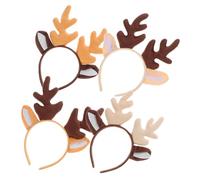 TOYANDONA 4pcs Christmas Reindeer Headdress Reindeer Antlers Headband for Deer Costume Antlers Cute Ears Headband for Festive Photo Props and Family Gatherings