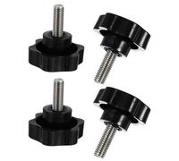 TOYANDONA 4pcs Clamping Screw Star Knob M10 X 25mm Threaded Handle Ergonomic Design Non-Slip Abs and Stainless Steel Construction for Mechanical and Electronic Equipment