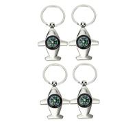 TOYANDONA 4pcs Compass Keychain Durable Survival Pocket Compass for Hiking Camping Outdoor Use Compact Portable Gift
