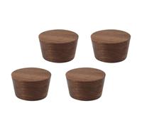 TOYANDONA 4pcs Cone Solid Wood Wall Hooks 6x4x3.5cm for Bags and Clothes