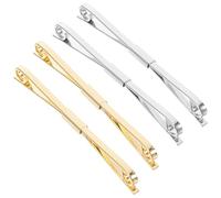 TOYANDONA 4pcs Copper Tie Clips for Gentlemen Lightweight and Easy to Pack Shirt Collar Stay Pins, Retro Sleek Style for Business Wear, Can be Kept in Bag or Suitcase