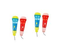 TOYANDONA 4pcs Cosplay Microphone Echo Mic Boys and Girls Musical Instruments Interactive Microphone Toy Party Prop