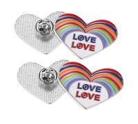 TOYANDONA 4pcs Creative Rainbow Heart Pride Brooch Alloy Enamel Lapel Pins for Clothes Bags Gift for Birthday Wedding Pride Celebration Accessories