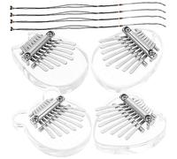 TOYANDONA 4pcs Cute Mini Kalimba Note Finger Piano for Boys and Girls Portable Music Toy Bear Water Drop Cat Heart Designs for Beginners and Music