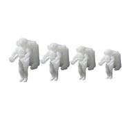TOYANDONA 4pcs D Crystal Epoxy DIY Mini Astronaut Ornament a Style 01 White