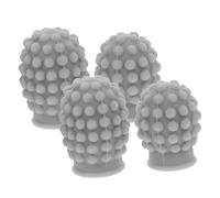 TOYANDONA 4pcs Drumstick Caps Silicone Tips Drum Stick Mute Protectors Grain Surface for Practice Silent Drumming Accessories, Compatible 7a 5a Sticks, Grey