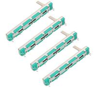 TOYANDONA 4Pcs Dual Channel 10K Linear Fader Slider Potentiometers for Dj Audio Mixer, Variable Resistor Slide Controls for Home Studio and Live Dj Equipment