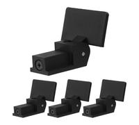 TOYANDONA 4pcs Dust Cover Hinges for Turntable, Vinyl Record Player Replacement Parts, Black Plastic Material Easy Installation, Enhancing Appearance and Protecting Audio Equipment