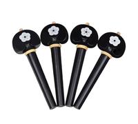 TOYANDONA 4pcs Ebony Wood Cello Tuning Pegs Wooden Cello Tuner Fine Tune Pegs for String Instruments Easy Install Accessories